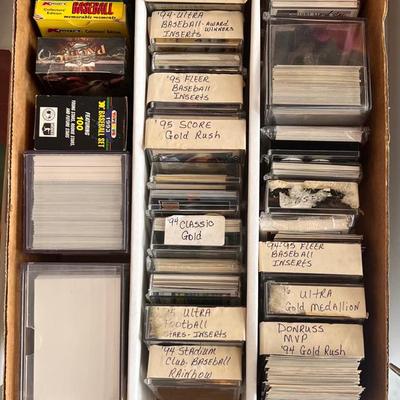 Box Full Of Baseball Cards, Rookie & Traded Sets, Inserts, More