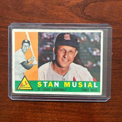 1960 Topps Baseball Card. Stan Musial. St. Louis Cardinals # 250