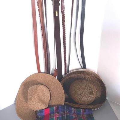 Designer Belts And Scarf With Scala Hats