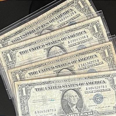 Series 1957 $1 Silver Certificates (4)