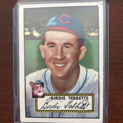 1952 Topps Baseball Card. Birdie Tebbetts - Cleveland Indians #282