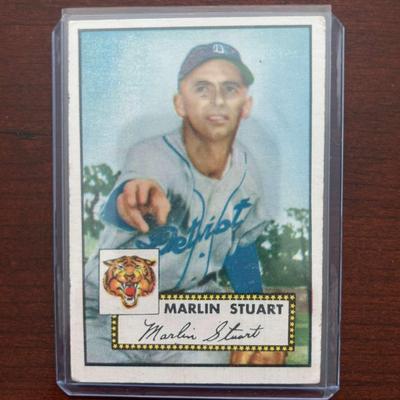 1952 Topps Baseball Card. Marlin Stuart - Detroit Tigers #208
