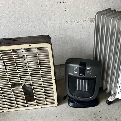 Honeywell Upright Heater, Ceramic Heater & Box Fan