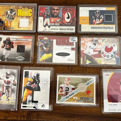 10 Collectible Jersey Football Cards