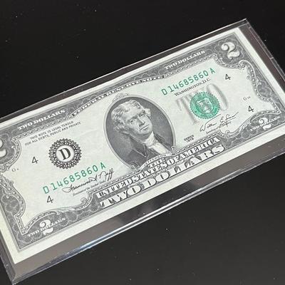 Series 1976 Green Seal $2 Federal Reserve Note