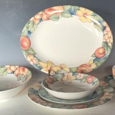 Set Of Doulton Everyday “Georgia” China, Service For Eight With Extras