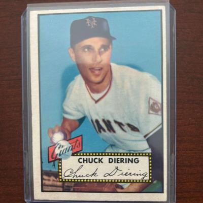 1952 Topps Baseball Card. Chuck Diering - New York Giants #265