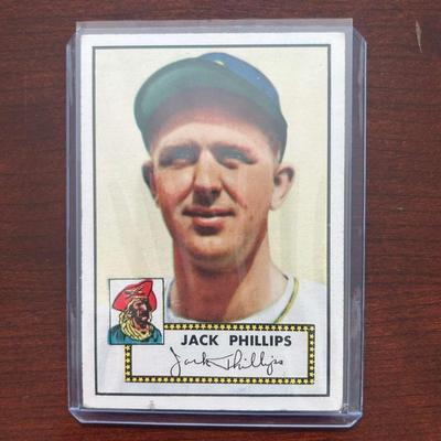1952 Topps Baseball Card. Jack Phillips - Pittsburgh Pirates #240