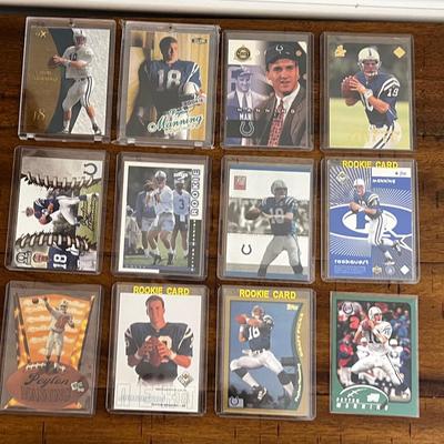 12 Collectible Peyton Manning Football Cards, Rookies