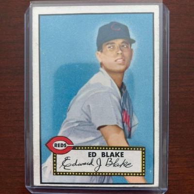 1952 Topps Baseball Card. Ed Blake - Cincinnati Reds #144