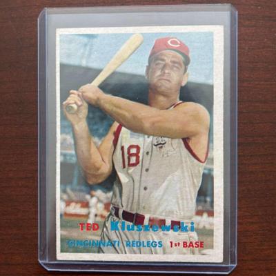 1957 Topps Baseball Card. Ted Kluszewski. Cincinnati Reds #165