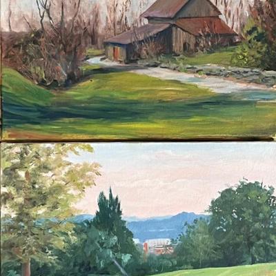 Larry Griggs Acrylic Landscape Paintings, Unsigned