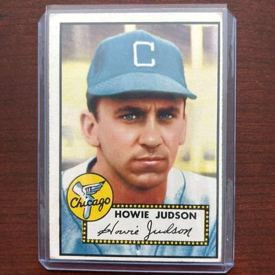 1952 Topps Baseball Card. Howie Judson - Chicago White Sox #169