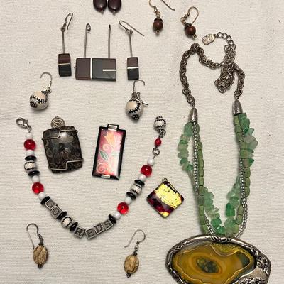 Collection Of Vintage Handmade Jewelry, Some Contain Silver