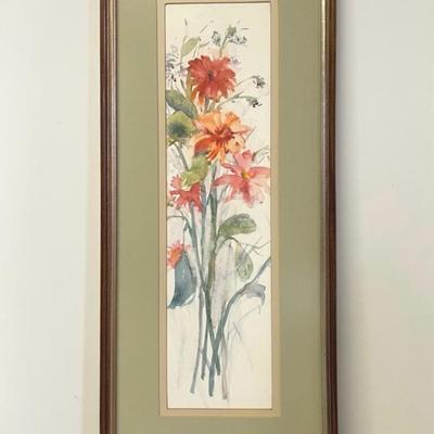 Framed Floral Watercolor 