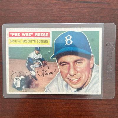 1956 Topps Baseball Card. Pee Wee Reese - Brooklyn Dodgers #260