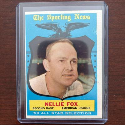 1959 Topps Baseball Card. Nellie Fox All Star #556