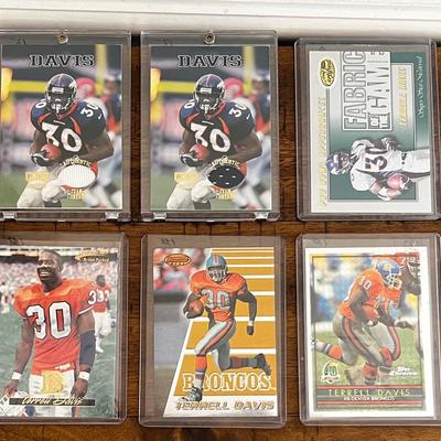 6 Collectible Terrell Davis Football Cards Jersey, #1