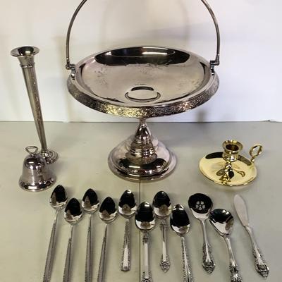 Assortment Of Silverplate, Brass And Sterling Bud Vase