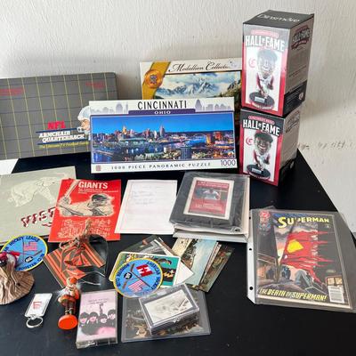 Hodge Podge Of Collectibles, Reds, Bobble Heads, Cincinnati Gardens, Puzzles