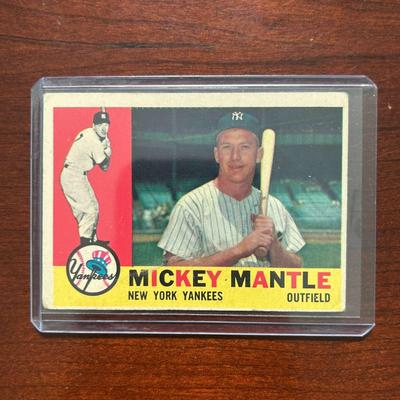 1960 Topps Baseball Card. Mickey Mantle. New York Yankees # 350