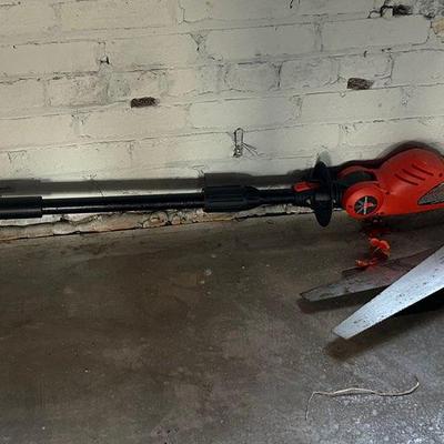 Black+Decker Lithium Battery Adjustable Hedge Trimmer with Hand Saws