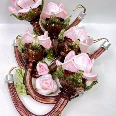 Decorative Pink Floral Lighting Fixture 