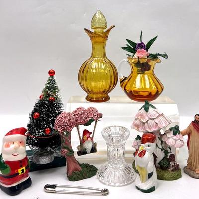 Vintage “Avon” Amber Cruet & Trinkets 