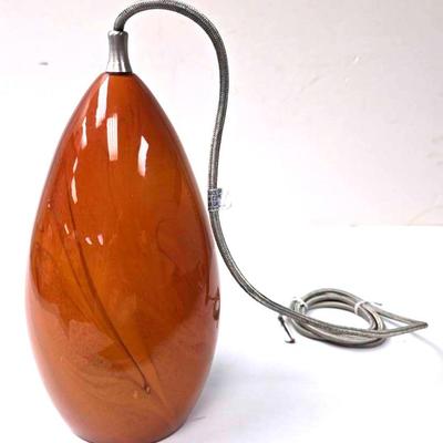 Mid-Century Glass Hanging Pendant Light 
