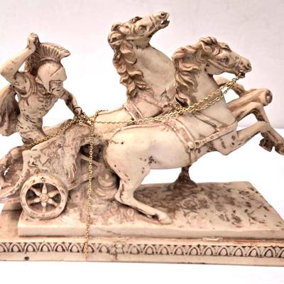 Roman Gladiator Chariot Figurine 