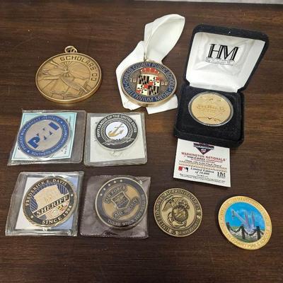 Various Challenge Coins And Medals