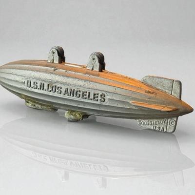 Tootsietoy zeppelin model representing the uss los angeles