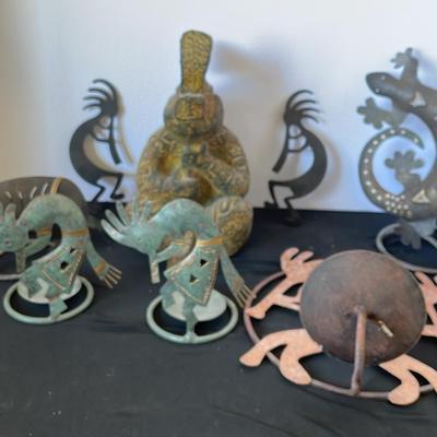 Kokopelli Yard Art And Small Statue 