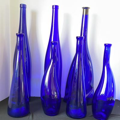 Cobalt Blue Long Neck Vase