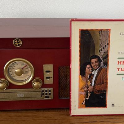 Electro Brand Turntable/Radio/CD Player & Tijuana Brass Vinyl 