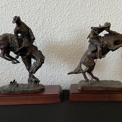 1988 Franklin Mint Frederic Remington Bronze Statues