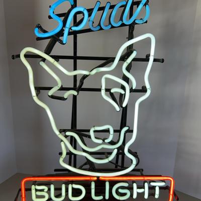 Spuds McKenzie Bud Light Neon Sign