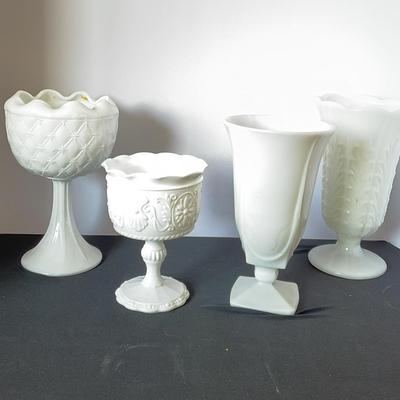 Milk Glass Vases 