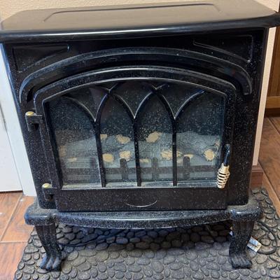 Black Portable Fireplace Heater