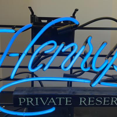 Henry’s Private Reserve Neon Sign.