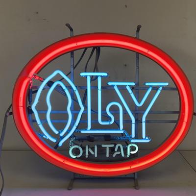 OLY On Tap Beer Neon Sign