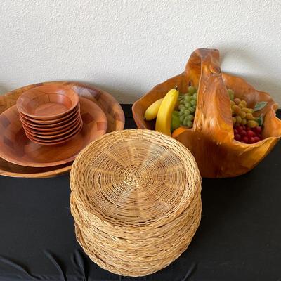 Large Wooden Basket, Paper Plate Holders, Wooden Bowls
