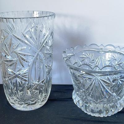 Two Beautiful  And Heavy Crystal Vases