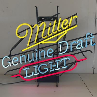 Miller Genuine Draft Light Beer Neon Sign