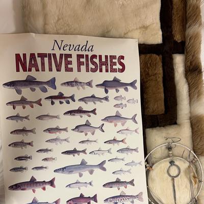 Wall Hanging Alpaca Rug, Dreamcatcher, fish poster