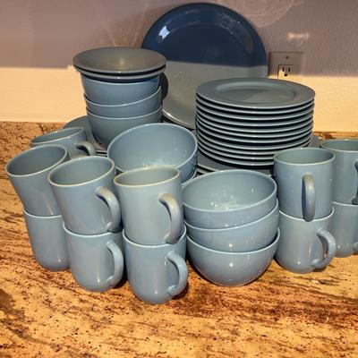 Assorted Light Blue Dishes 
