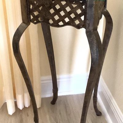Heavy Glass And Metal Stand