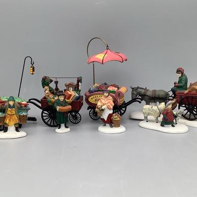 Department 56 Heritage Village Collection - Four Cart Figurines
