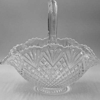 Vintage LE Smith Pineapple Clear Glass Basket
