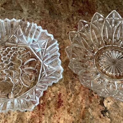 Pair Of Beautiful Pressed Glass Bowls